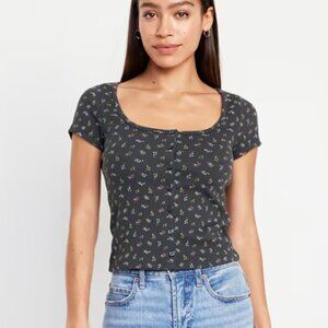 Grey floral top